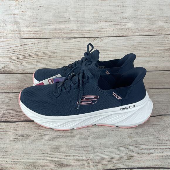 Skechers Edgeride Swift Fit Womens Sz 9 Sneakers Running Shoes Navy Pink - Picture 8 of 11